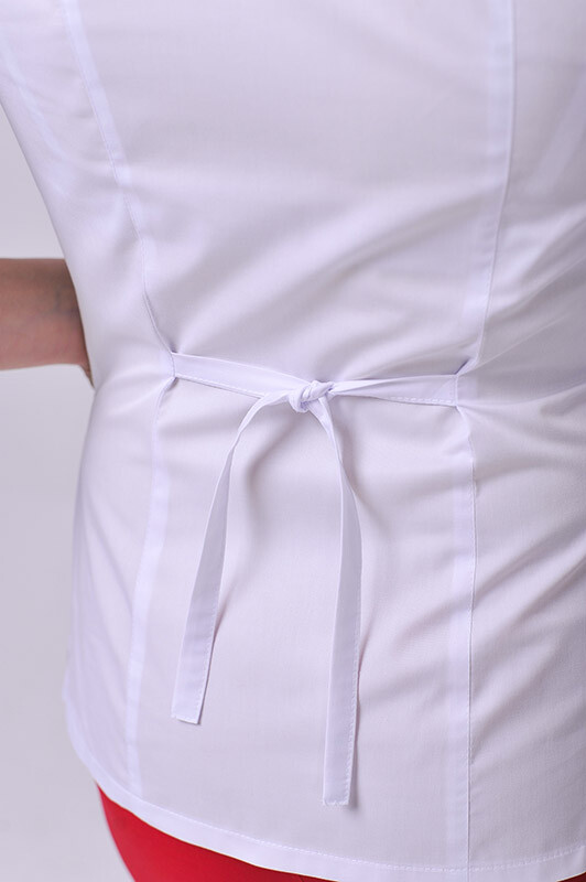 Костюм медицинский Жасмин+ Бр. зауженные. COTTON. Белый / красный (544633) фото 6