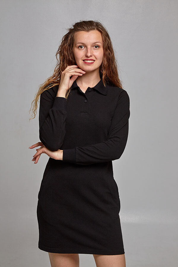 POLO classic dress, long sleeve. Black (544607) фото 4