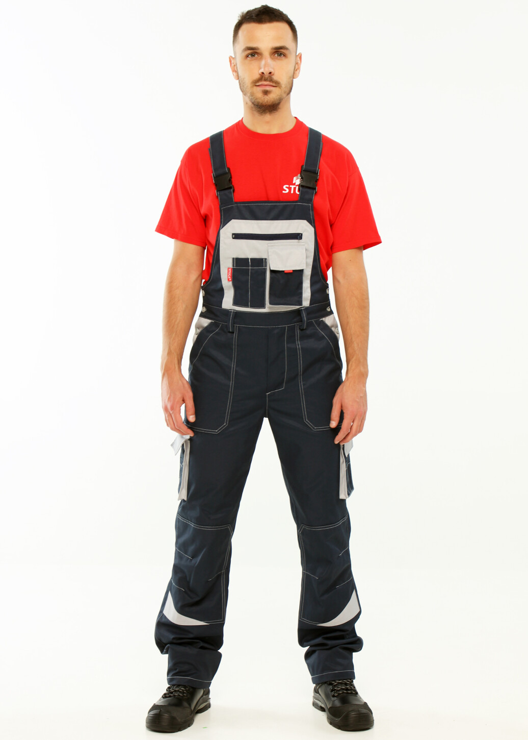 Suit worker "ULTRA" blue - semi-overalls with a jacket (1236) фото 6