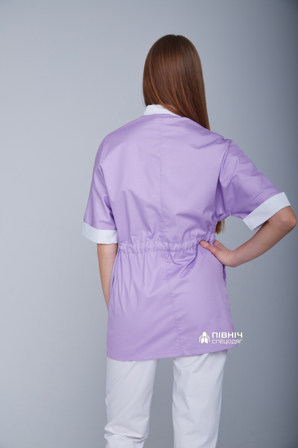 Women's medical blouse "Daria" lilac (3399105) фото 8