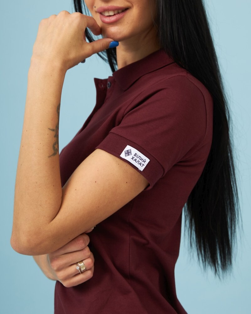 Medical polo for women cherry 147-416-677 (6613409) фото 5