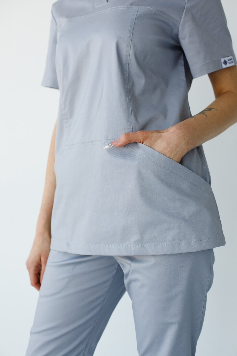 Women's medical suit Topaz gray Elite Stretch 488-328-705 / 492-328-705 (6624451) фото 3