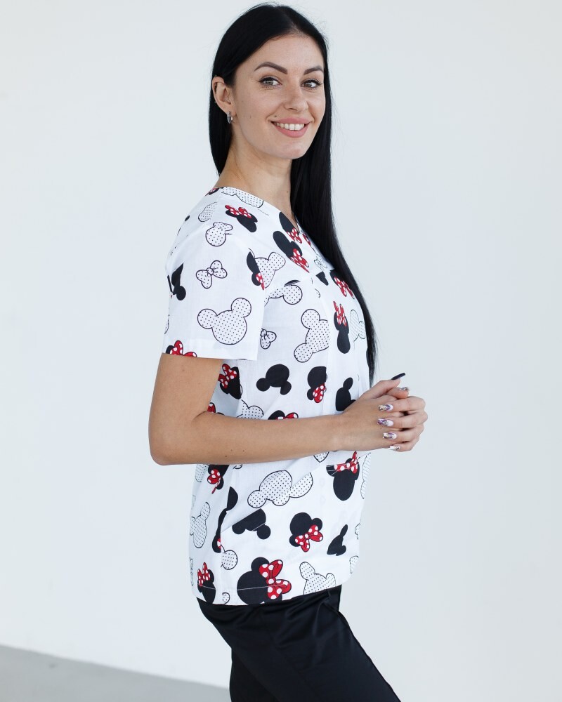 Medical shirt women's Topaz print mickey black 26-324-773 (6613484) фото 3