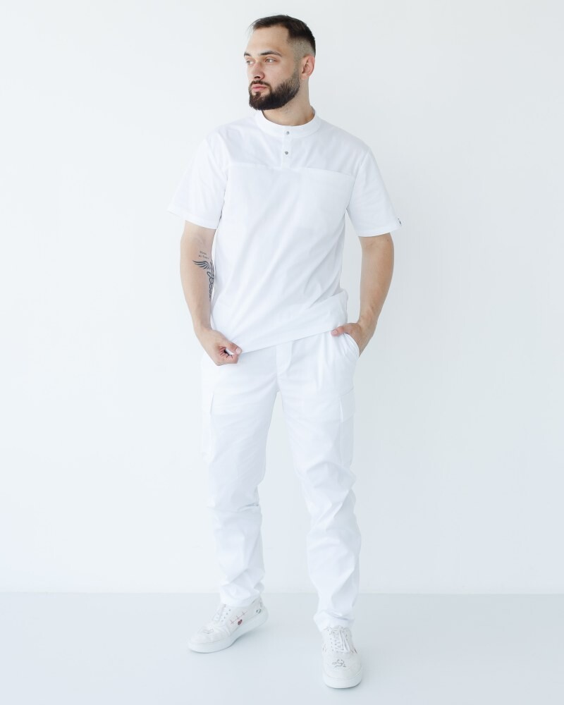 Medical suit for men Denver white 404-324-679/447-324-679 (6613719) фото 1