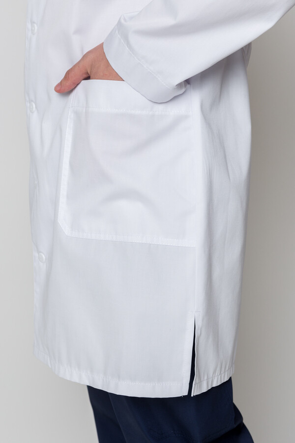 White medical coat Doctor male, long sleeve (5410015) фото 3