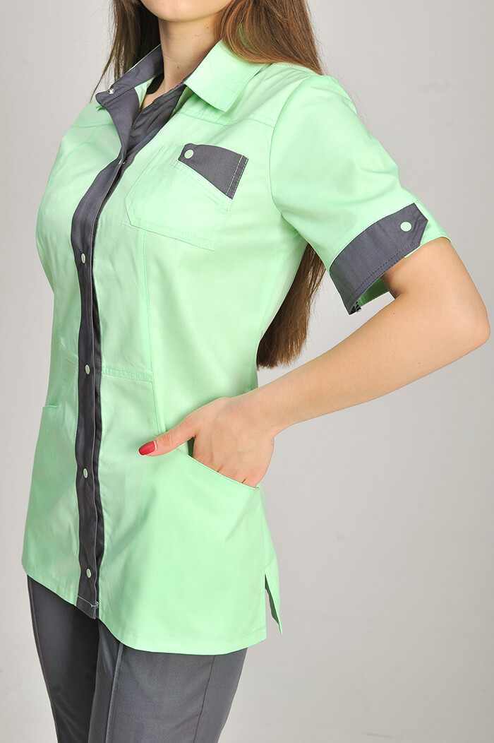 Costume Olga + Br. skinny. COTTON. Salad / asphalt (544666) фото 4