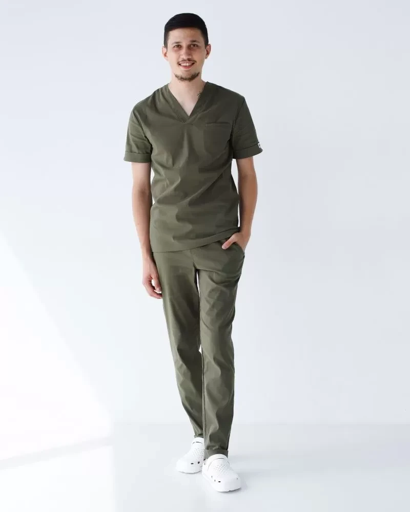 Медицинский костюм мужской Марсель хаки 353-368-708 (6637773) фото 1