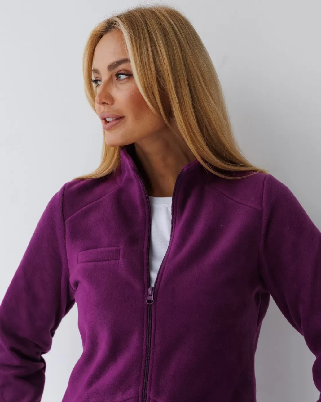 Medical sweatshirt women's fleece Dakota purple 406-335-842 (6637728) фото 3