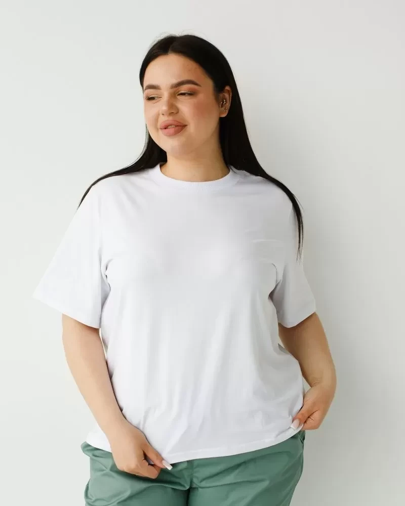 Medical basic T-shirt for women white 498-324-924 (6637742) фото 1