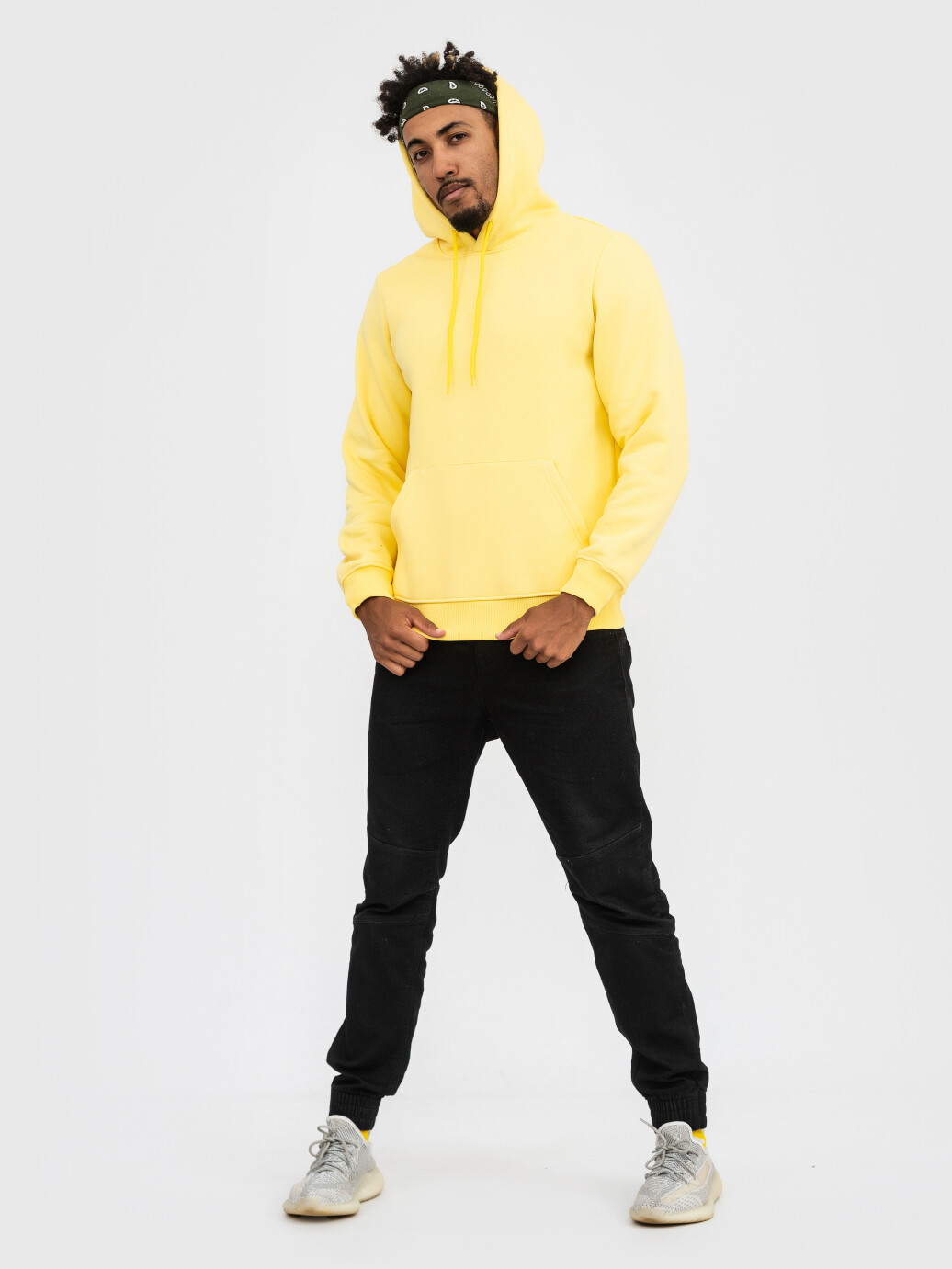 Hoodie UNISEX brushed U-0401 yellow (5110256) фото 7