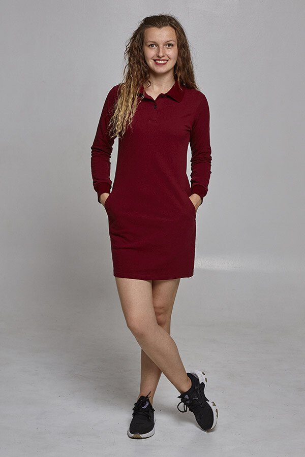 POLO classic dress, long sleeve. Marsala (Lacoste) (544604) фото 4