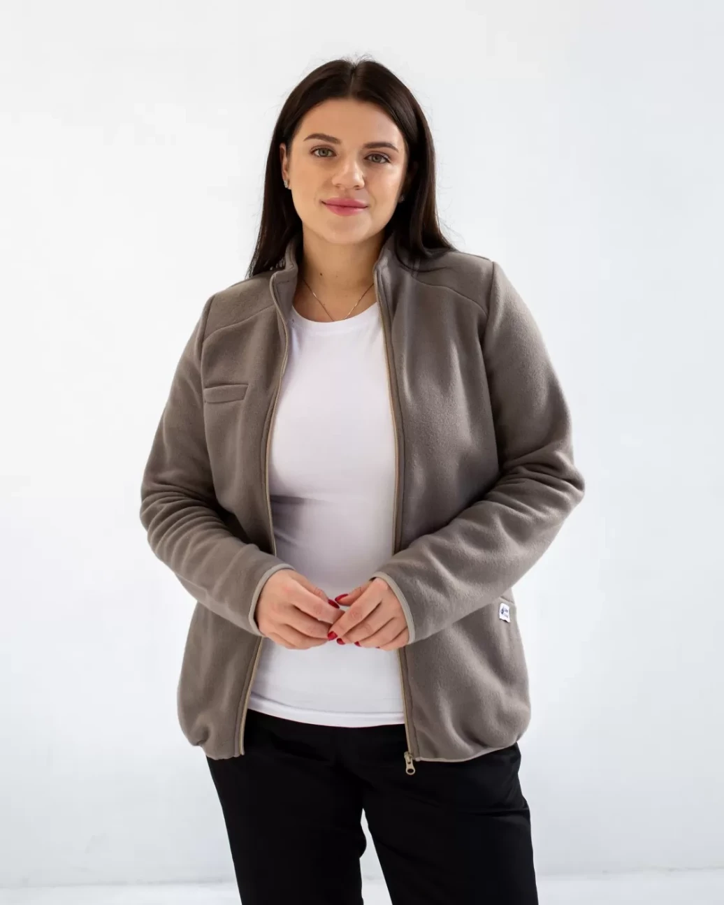 Медицинская кофта женская флисовая Дакота серая 406-328-842 (6637835) фото 1