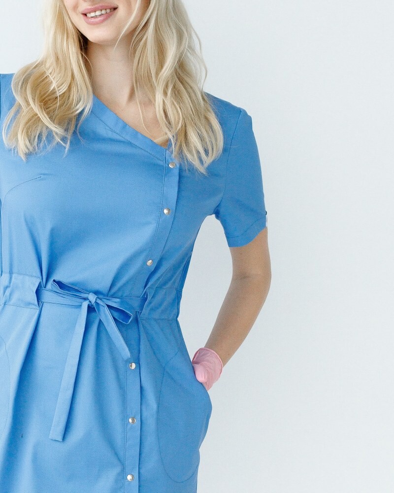 Medical tunic for women Naomi blue 151-333-679 (6613948) фото 5