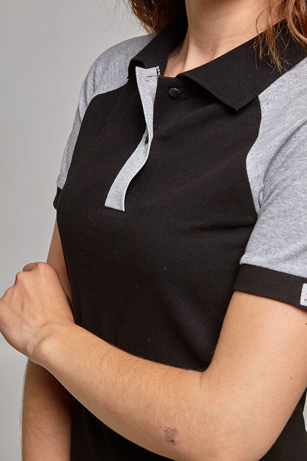 POLO raglan dress. Black / light grey (544614) фото 4