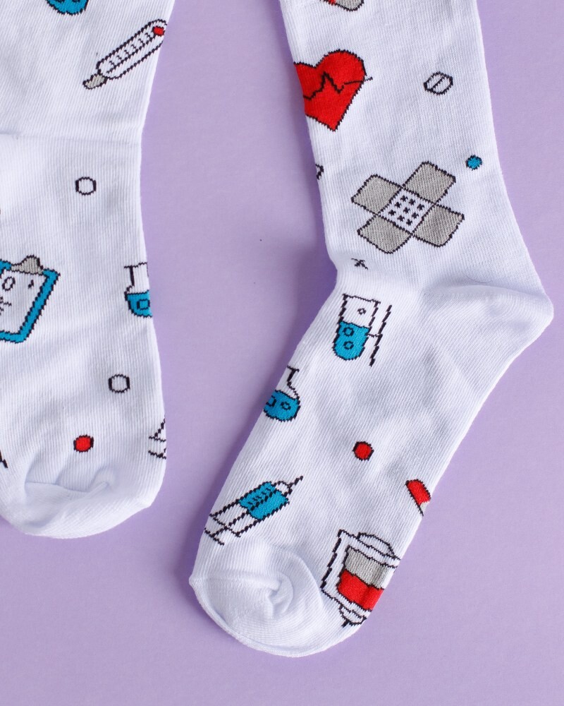 Medical socks with Hospital print 143-324-872 (6613890) фото 2