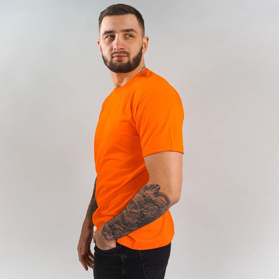 T-shirt working "Fruit of the loom" orange 165 g / m2 (220037) фото 4