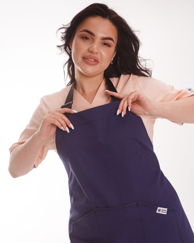 Professional water-repellent apron Verona navy blue 173-406-909 (6613858) фото 3