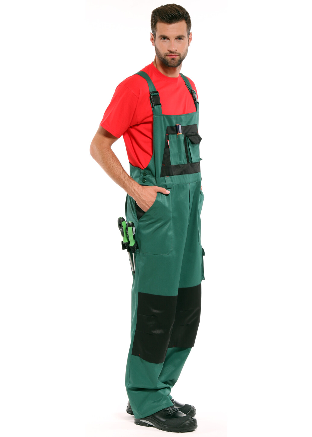 Bib pants working "OPTIMA" green (1135) фото 6