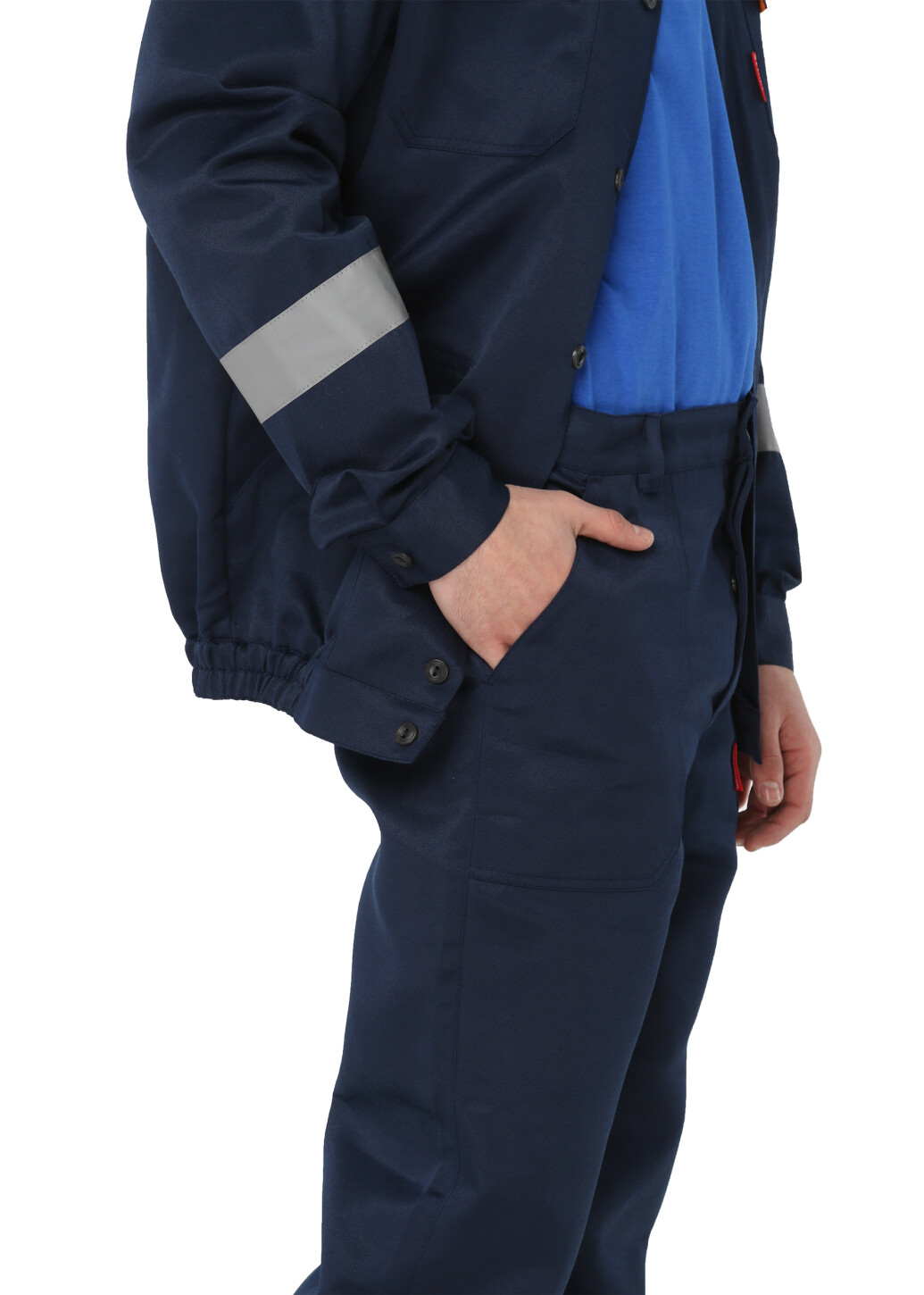 Suit worker "PULSE" with reflective stripes - pants and jacket (10006) фото 4