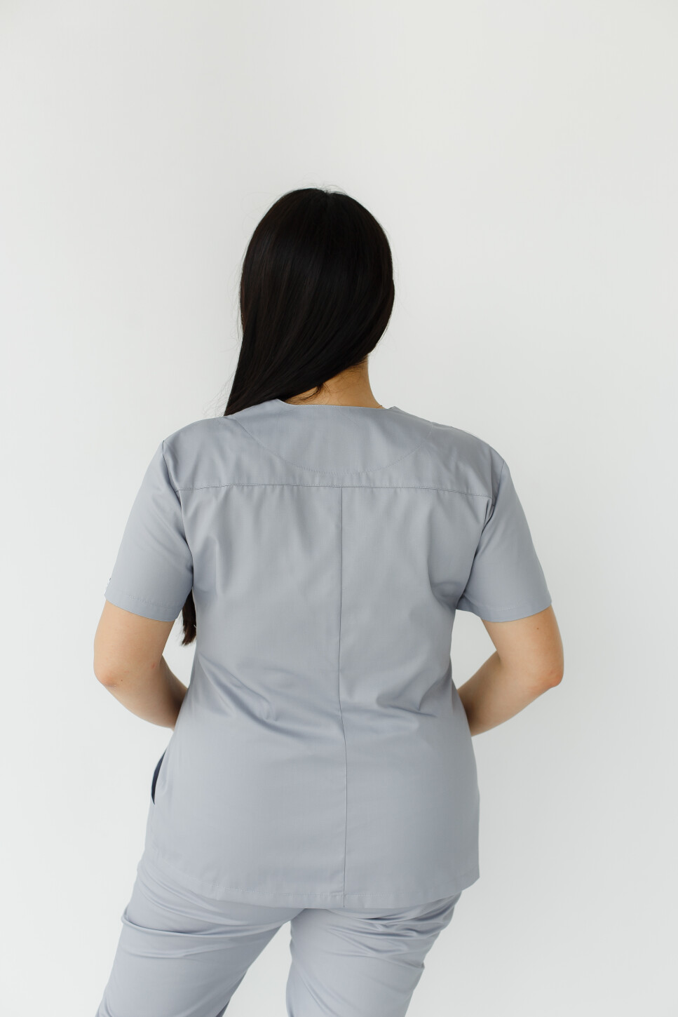 Medical shirt women's Topaz gray 164-328-705 / 386-328-705 (6613496) фото 7