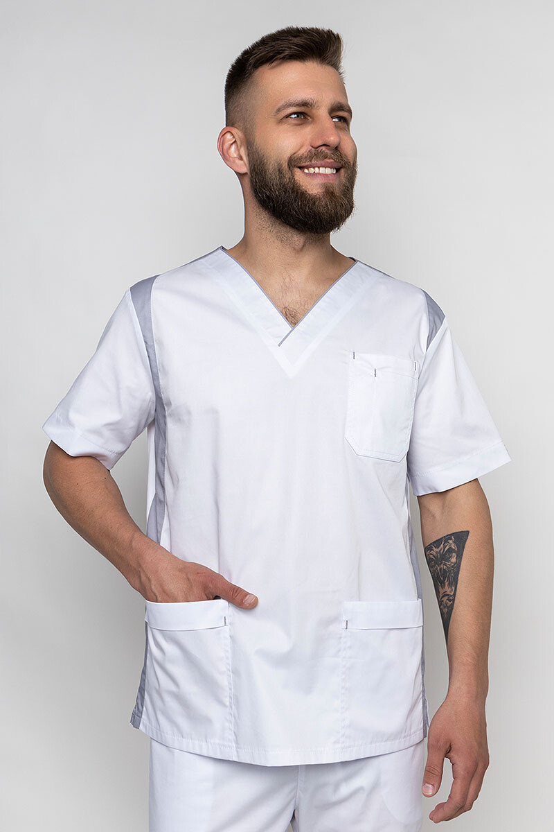 Medical jacket for men Manhattan. White (5437045) фото 1