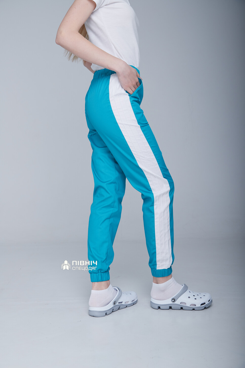 Women's medical trousers "Vanessa" turquoise (3399109) фото 5