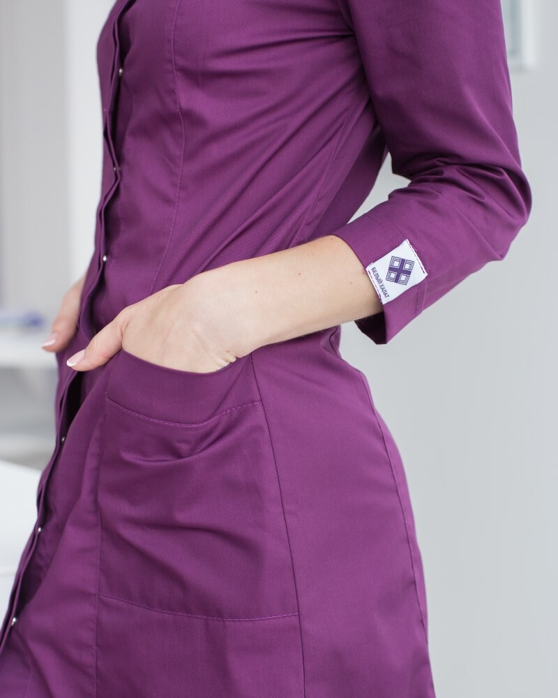 Medical gown for women Sakura purple 160-335-678 (6613580) фото 6