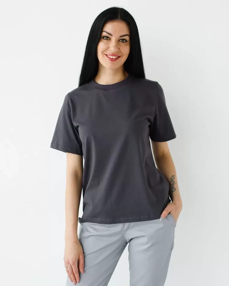 Medical basic T-shirt women's graphite 498-503-924 (6637741) фото 1