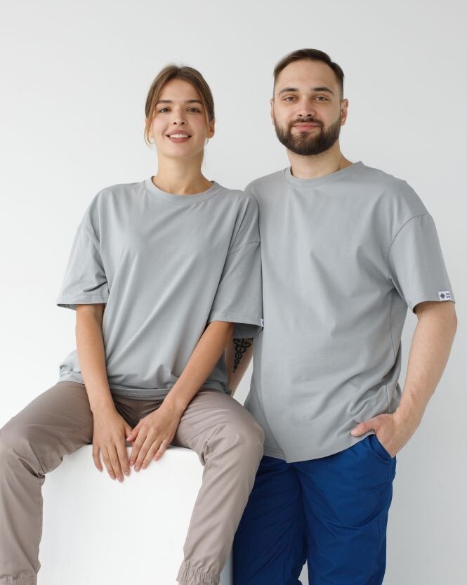 Medical T-shirt unisex light gray 453-419-922 (6613566) фото 1