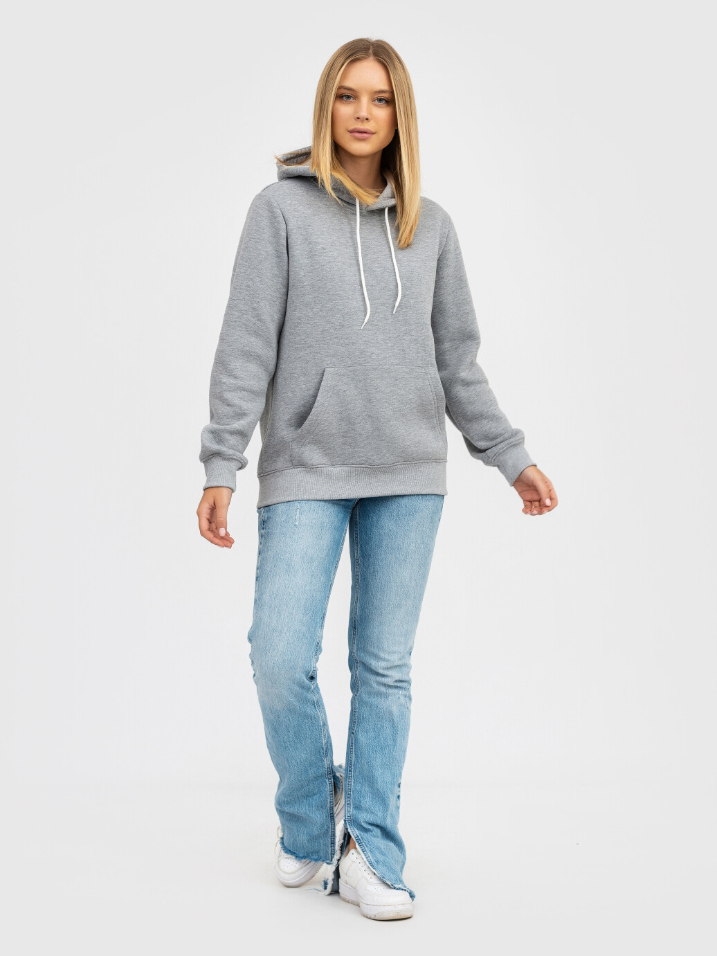 Худи UNISEX с начесом U-0401 серый (5110274) фото 10