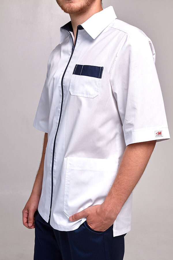 Ethan suit, men's medical. White / dark blue (544832) фото 2