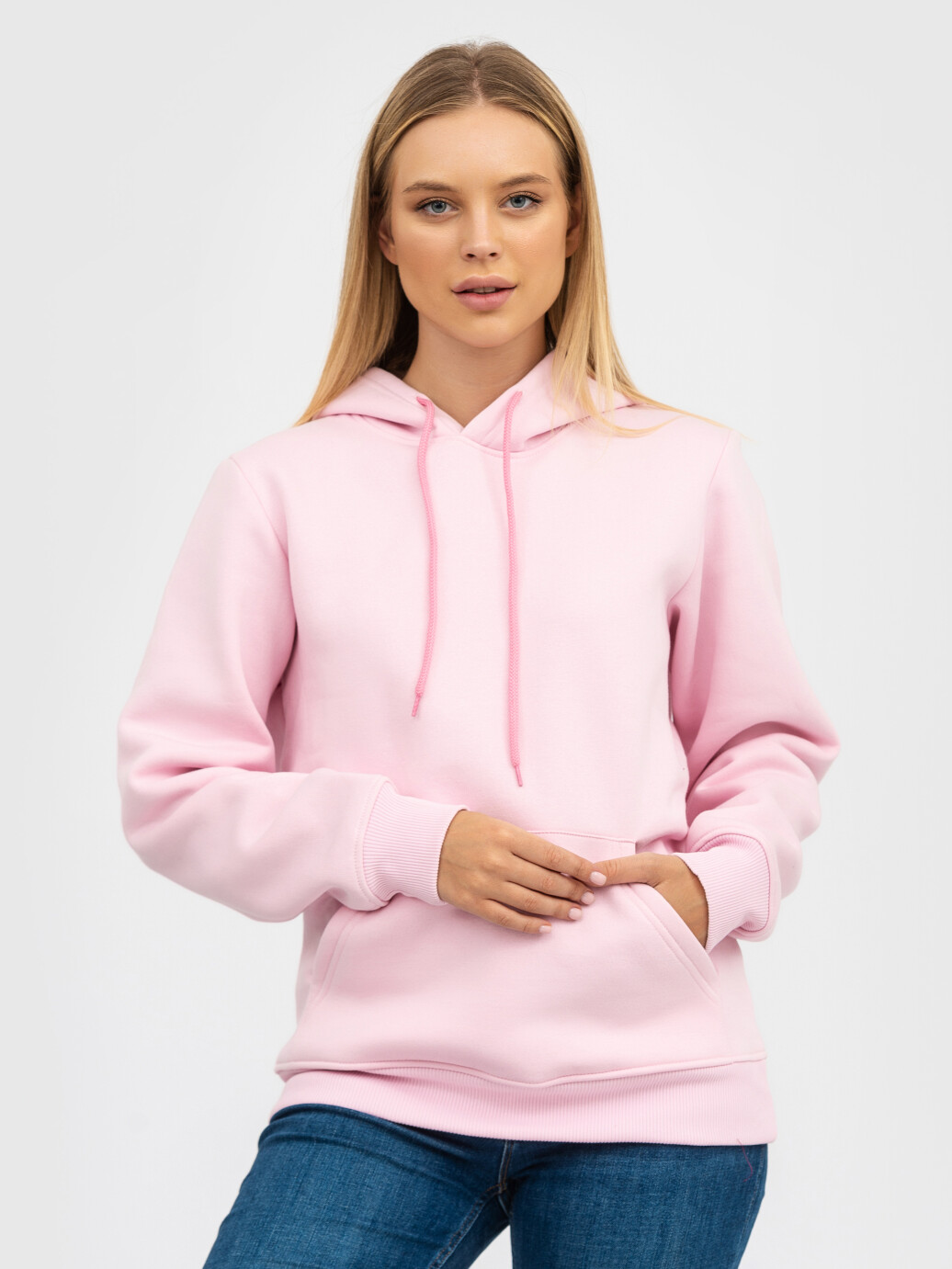 Худи UNISEX с начесом U-0401 розовый (5110250) фото 2