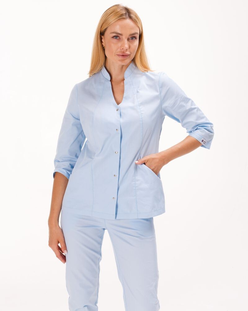 Медицинский костюм женский Элизабет лазурный 441-462-679 (6613366) фото 3