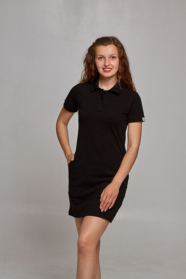 POLO classic dress, short sleeve. Black (544610) фото 1