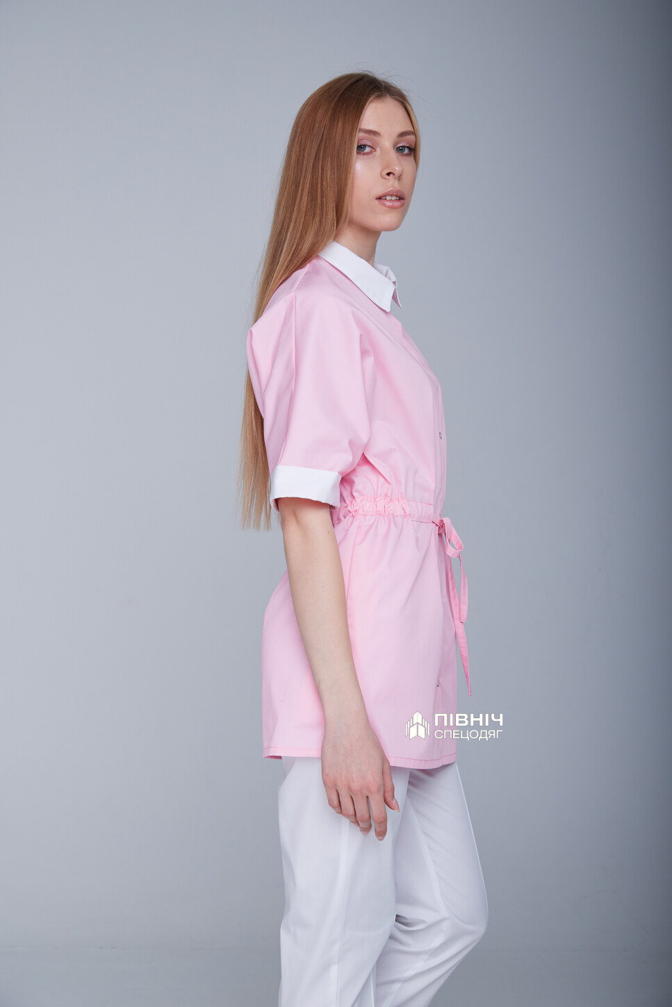 Women's medical blouse "Daria" pink (3399106) фото 8