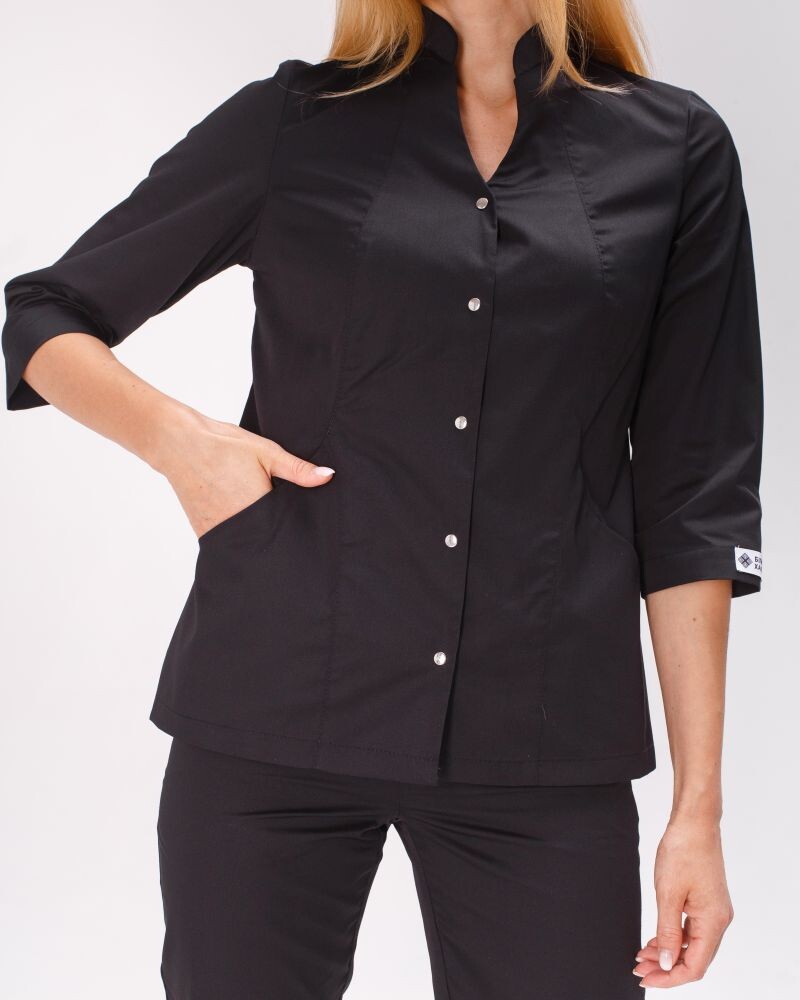 Медицинский костюм женский Элизабет черный 441-321-679 (6613363) фото 6