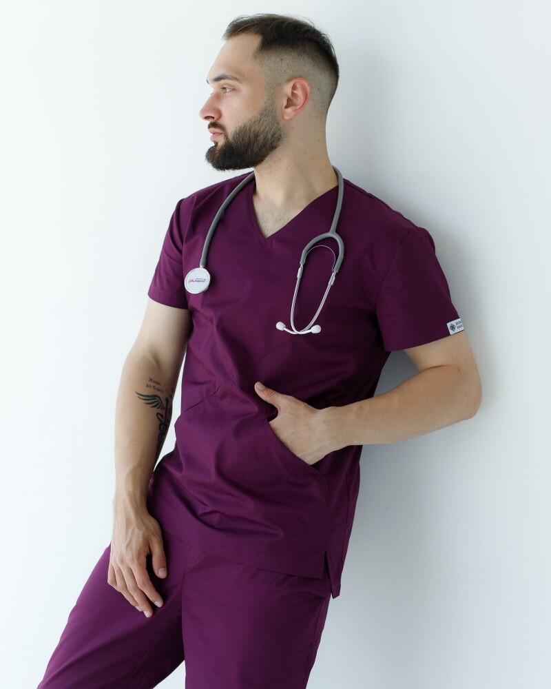 Medical suit for men Milan purple 134-335-708 (6613717) фото 5