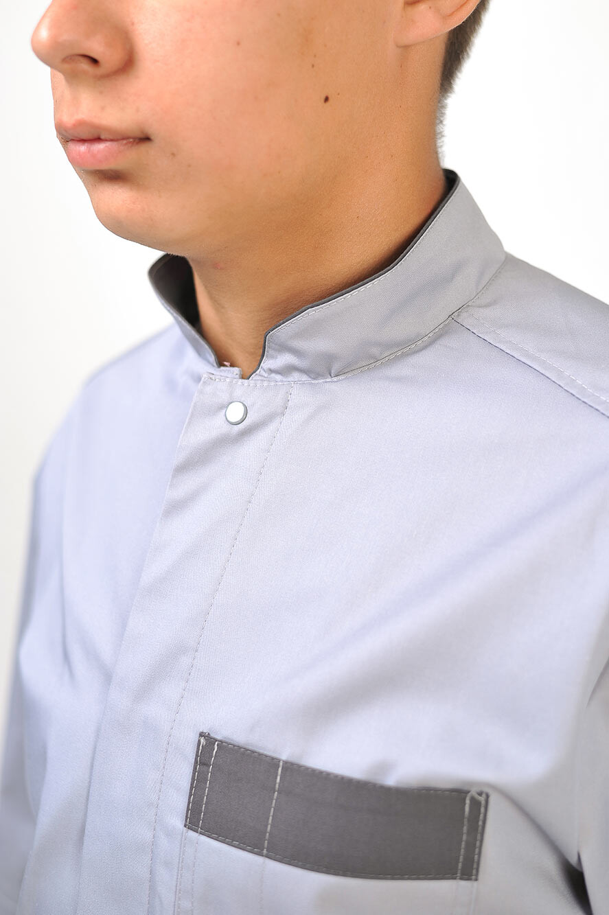 Bravery men's medical jacket, 1/2 sleeve. Smoke / asphalt (545031) фото 6