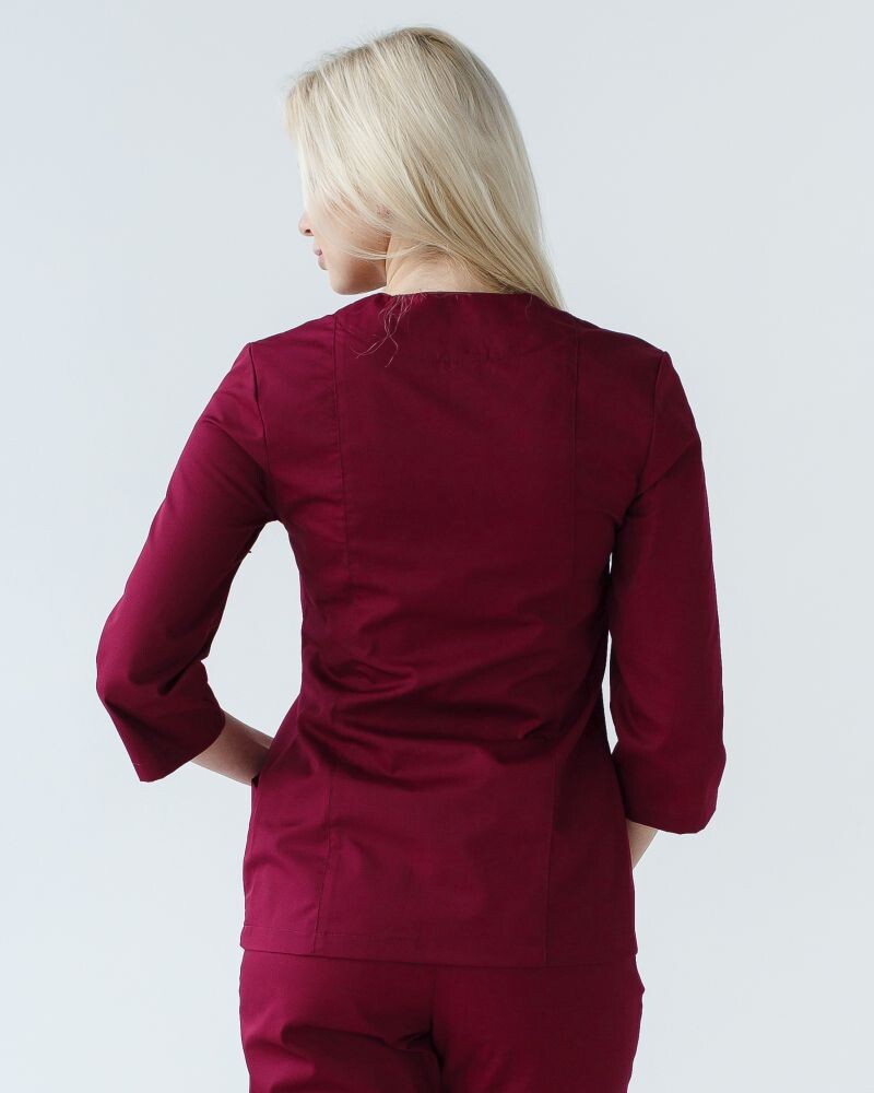 Medical shirt women's Lotus marsala 186-326-679 (6613543) фото 2