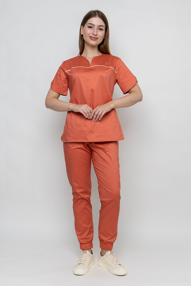Athena stretch butterfly suit with joggers. Terracotta (5436946) фото 2