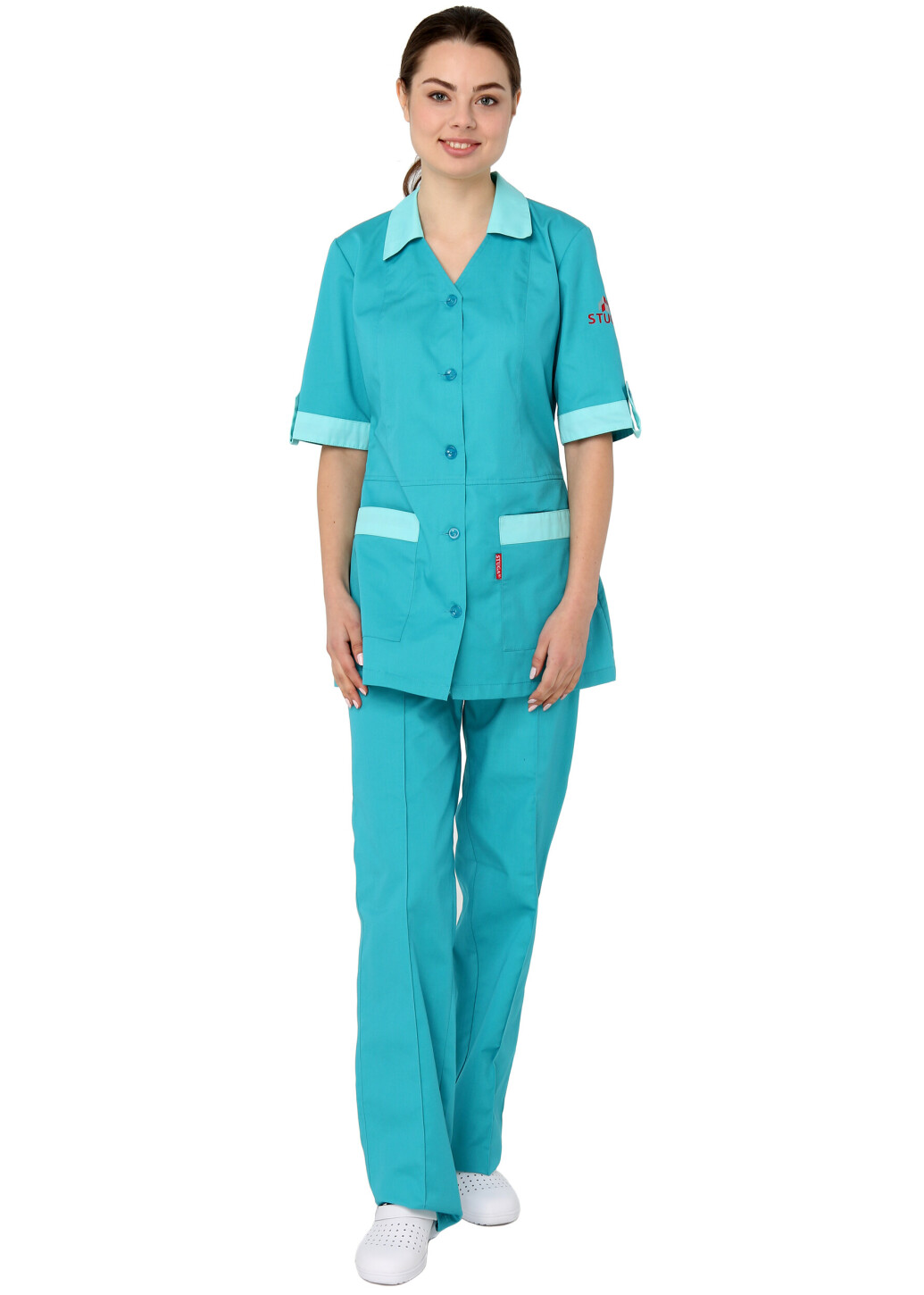 Suit for women's summer "Service" (turquoise) 220068 фото 1