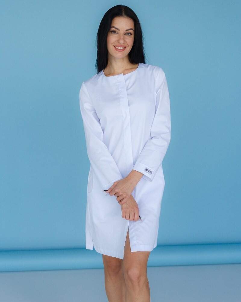 Medical gown women's Jacqueline white 391-324-710 (6613600) фото 3
