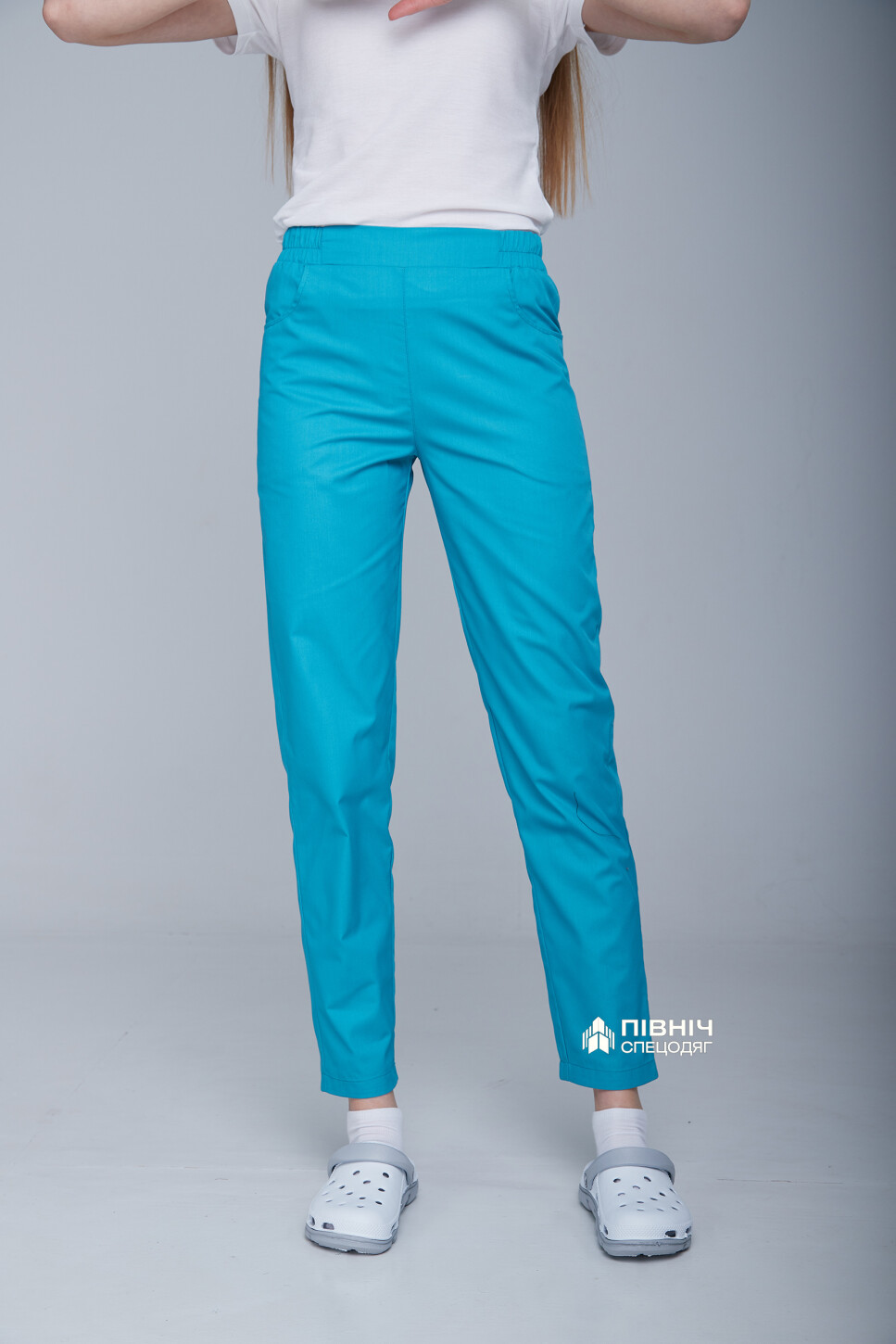 Women's medical trousers "Francesca" turquoise (3399108) фото 14