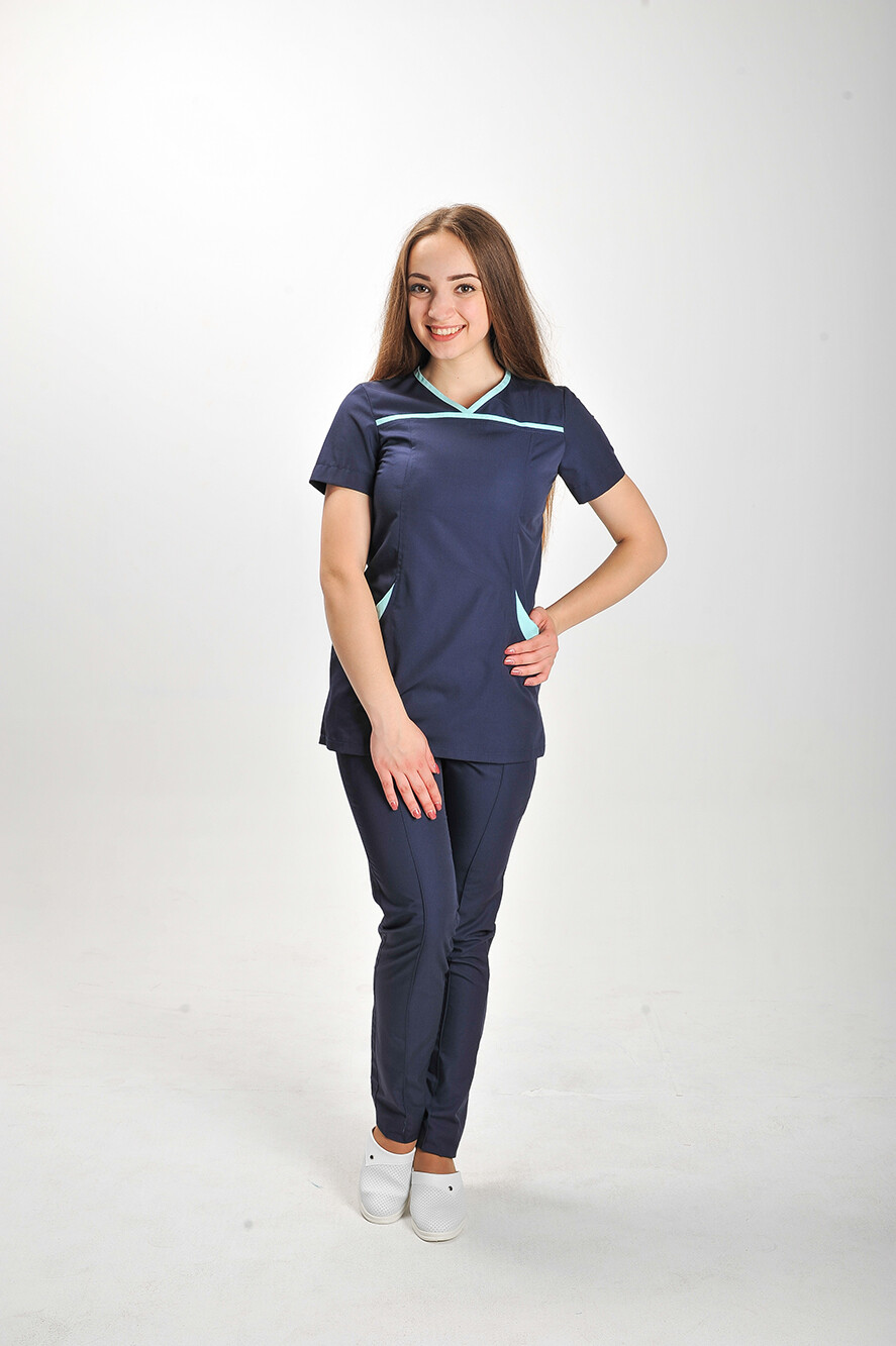 Suit I-30+ Br. skinny. COTTON. Dark blue with menthol (544708) фото 1