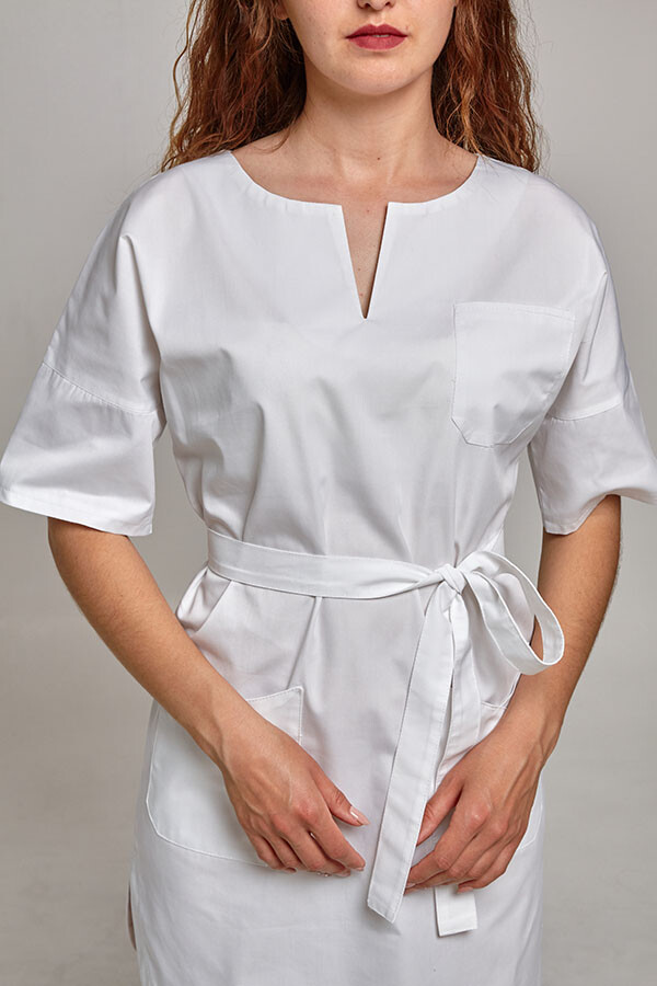 Rio tunic dress. COTTON. White (544766) фото 5