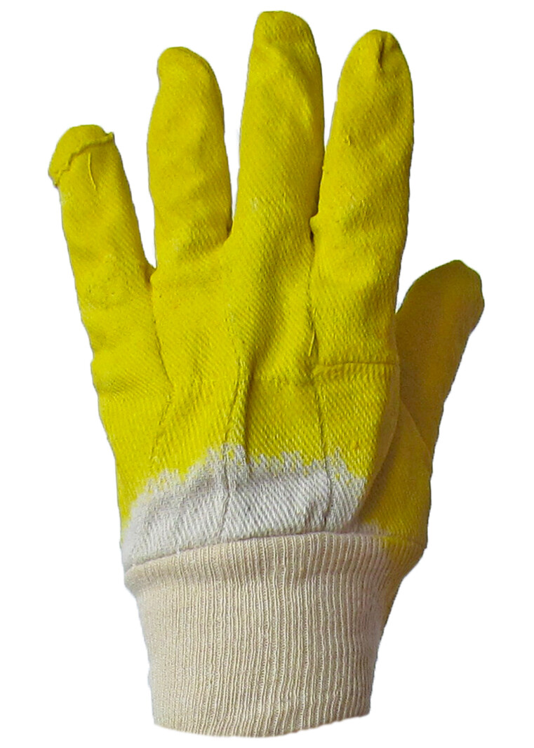 Sewn gloves with latex coating (30011) фото 2