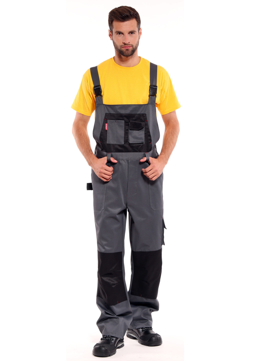 Suit working "OPTIMA" gray - overalls and jacket (1255) фото 2