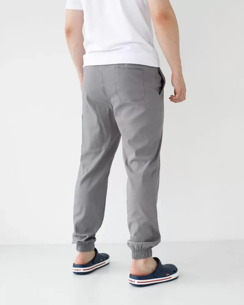 Medical pants men's joggers stretch gray 504-328-730 (6637784) фото 3