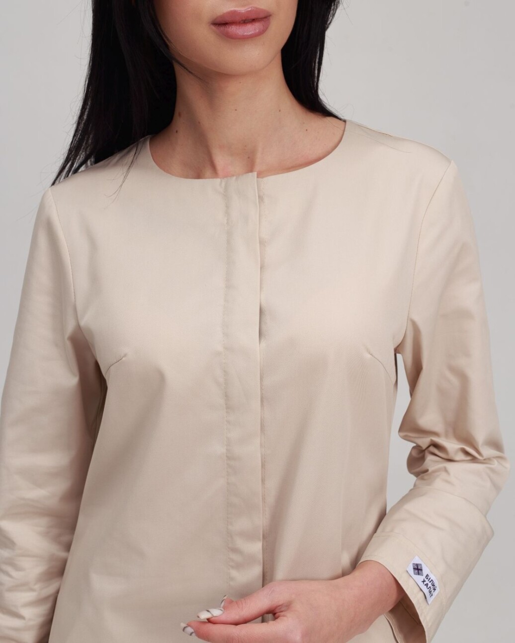Medical gown women's Jacqueline cream 391-460-679 (6613601) фото 4