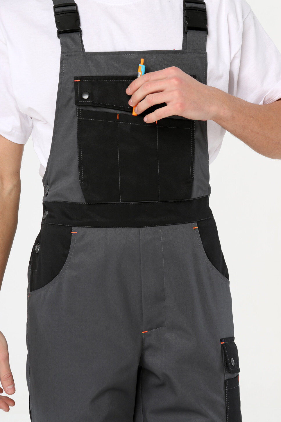Suit worker "DIESEL" dark gray - semi-overalls and jacket (1282) фото 7